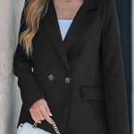 Perfee Lapel Collar Long Sleeve Blazer