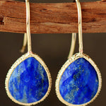 Handmade Natural Stone Teardrop Earrings