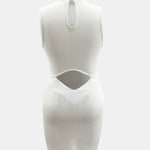 Cutout Mock Neck Sleeveless Dress