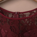 Spliced Lace High-Low Long Sleeve Dress