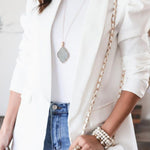 Collared Neck Puff Sleeve Blazer