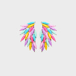 Alloy Acrylic Wing Earrings