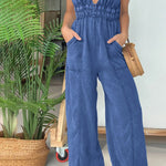 Full Size Spaghetti Strap Jumpsuit with Pockets
