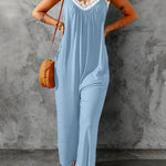 Full Size Spaghetti Strap Wide Leg Jumpsuit
