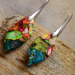Handmade Natural Stone Dangle Earrings