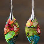 Handmade Natural Stone Dangle Earrings