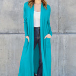 Basic Bae Full Size Open Front Long Sleeve Cover Up