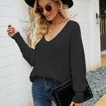 V-Neck Dolman Sleeve Sweater
