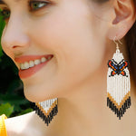 Butterfly Beaded Dangle Earrings