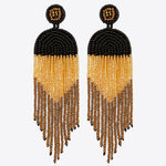 Beaded Fringe Dangle Earrings