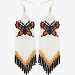 Butterfly Beaded Dangle Earrings