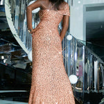 Sequin One-Shoulder Formal Dress