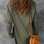 Thumbhole Long Sleeve Round Neck Top