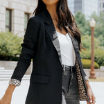Pre-Order Leopard Lining One-Button Blazer