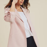 Pre- Order Mauve Color- RUCHED SLEEVE JACKET