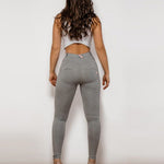 Full Size Contrast Detail High Waist Leggings
