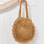Justin Taylor Brunch Time Straw Rattan Handbag
