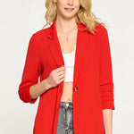 Pre order TUCKED SLEEVE BLAZER WITH POCKET DETAIL