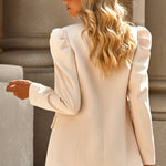 Puff Sleeve Shawl Collar Blazer