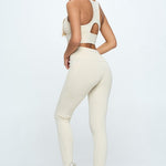Two Piece Activewear Set with Cut-Out Detail