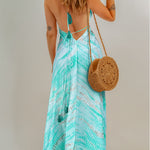 Tie-Dye Halter Neck Maxi Dress