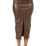 SEXY PU LEATHER LONG MAXI SKIRTS