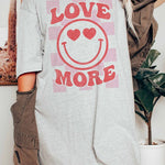 LOVE MORE SMILEY GRAPHIC TEE
