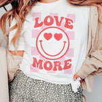 LOVE MORE SMILEY GRAPHIC TEE