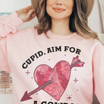 CUPID AIM FOR A COWBOY SWEATSHIRT PLUS SIZE