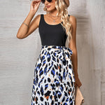 Printed Scoop Neck Sleeveless Dress