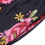 Floral Surplice Backless Dress