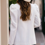 Puff Sleeve Shawl Collar Blazer