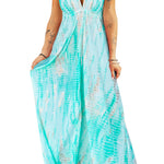Tie-Dye Halter Neck Maxi Dress