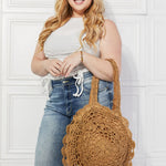 Justin Taylor Brunch Time Straw Rattan Handbag