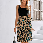 Printed Scoop Neck Sleeveless Dress