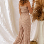 Floral Spaghetti Strap Smocked Wide Leg Jumpsuit