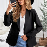Pre- Order Lapel Collar Button Pocket Blazer