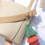 Layered Tassel Keychain