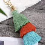 Layered Tassel Keychain