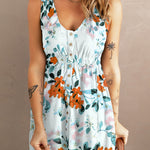 Printed Button Down Sleeveless Dress