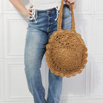 Justin Taylor Brunch Time Straw Rattan Handbag