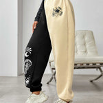 Graphic Contrast Sweatpants