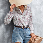 Printed Button Down Long Sleeve Shirt