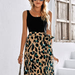 Printed Scoop Neck Sleeveless Dress