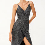 Pre-Order Spaghetti Strap Ruched Wrap Dress