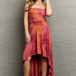 Ninexis In The Mix Sleeveless High Low Tie Dye Dress