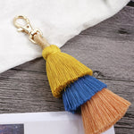 Layered Tassel Keychain