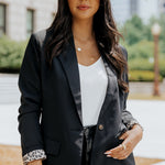 Pre-Order Leopard Lining One-Button Blazer
