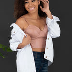 Ready to Go Faux Leather Strappy Bustier Crop Top