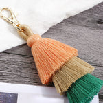 Layered Tassel Keychain